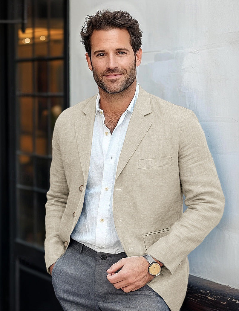 Miesten rento pellavableiser Luvik