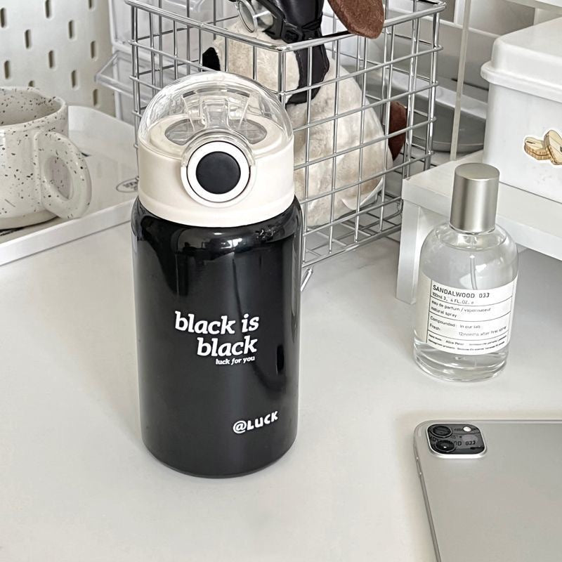 Damen Isoliertrinkflasche mit innovativem Klappdeckel und praktischem Griff Luvikno