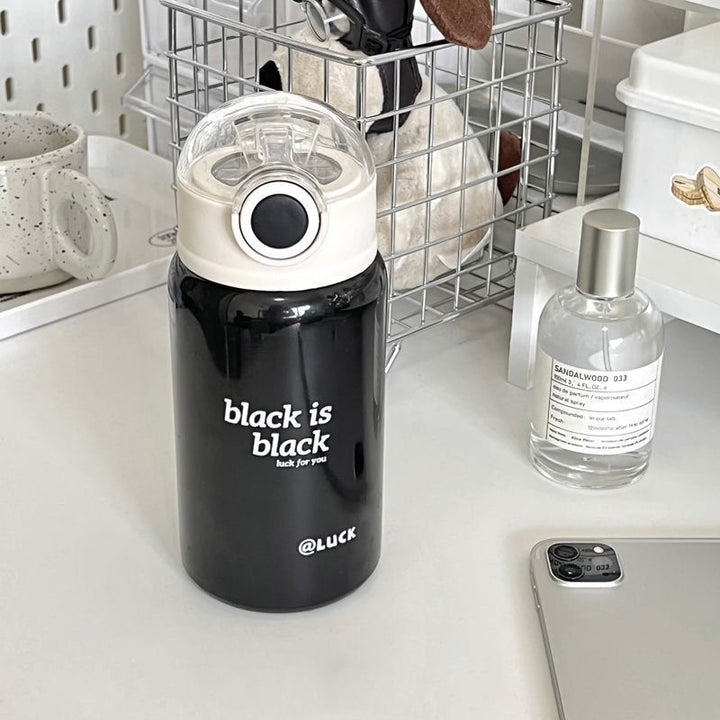 Damen Isoliertrinkflasche mit innovativem Klappdeckel und praktischem Griff Luvikno