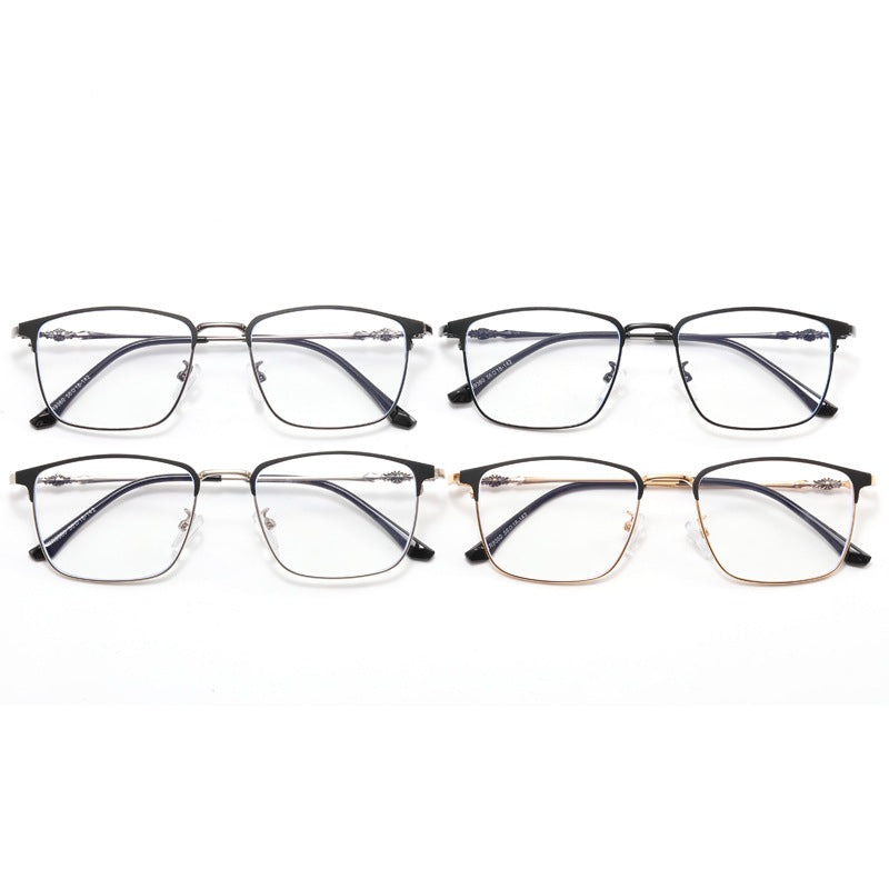 Dame moteriktig kvadratisk brille med elegant metallramme Luvikno