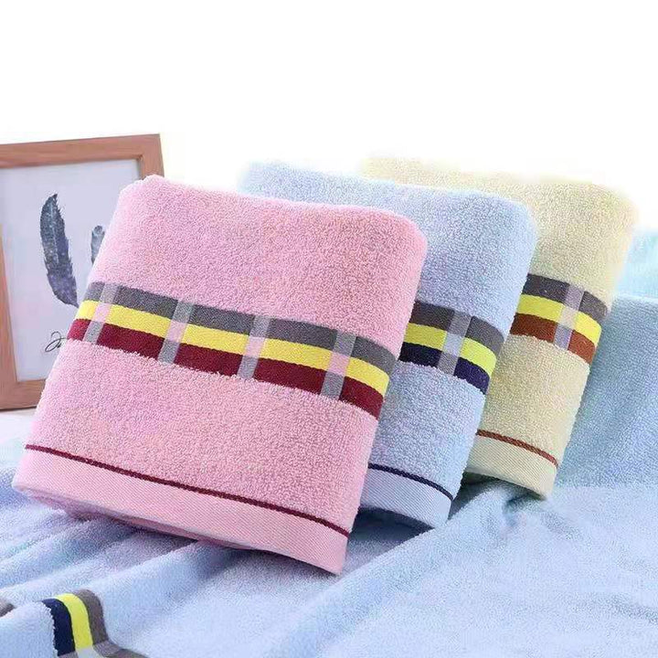 Dame Frotte Håndkle med elegant stripebård Luvikno
