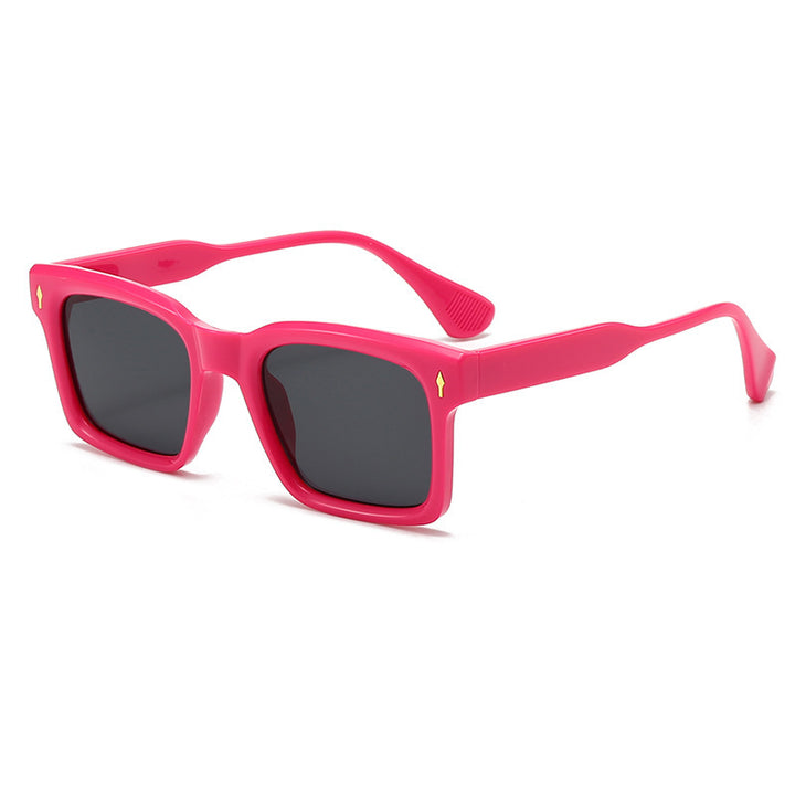 Dame Rektangulær Solbrille i elegant Skilpaddedesign Luvikno