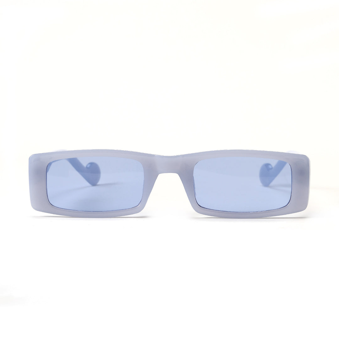Damer moteriktig rektangulær solbrille i innovativ design Luvikno