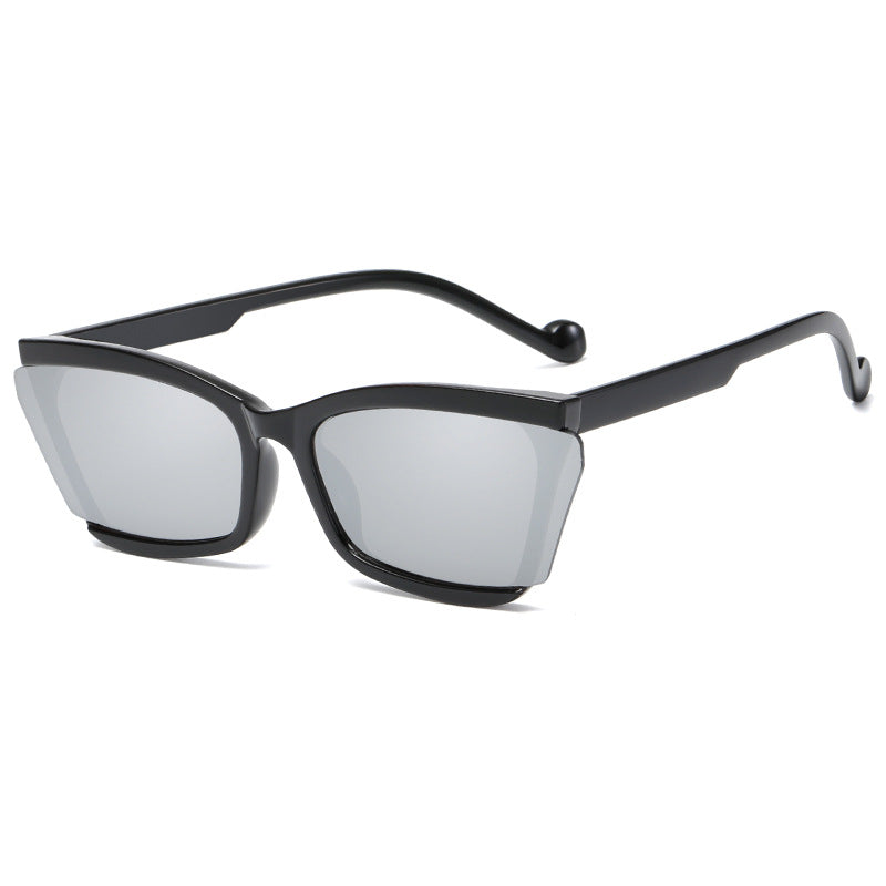Dame moteriktig solbrille med unikt rektangulært design og UV-beskyttelse Luvikno