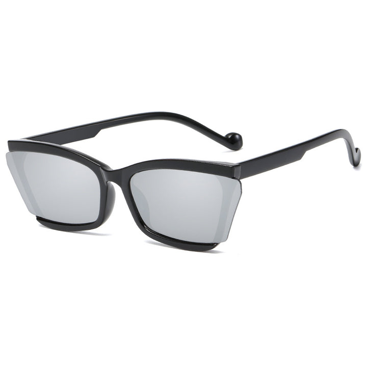 Dame moteriktig solbrille med unikt rektangulært design og UV-beskyttelse Luvikno