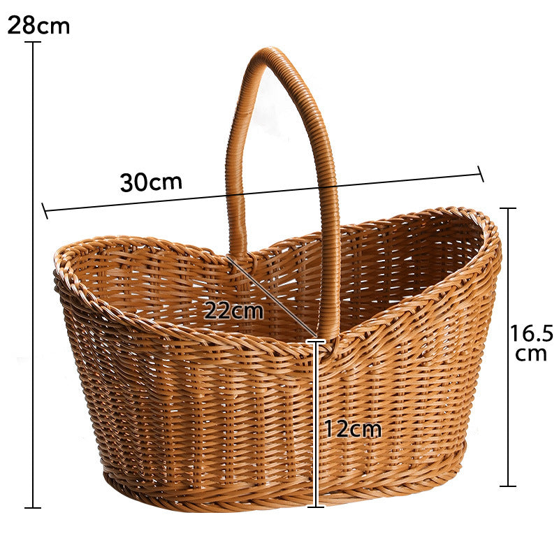 Unisex Kurv med ergonomisk håndtak og naturlig kurvfletting Luvikno