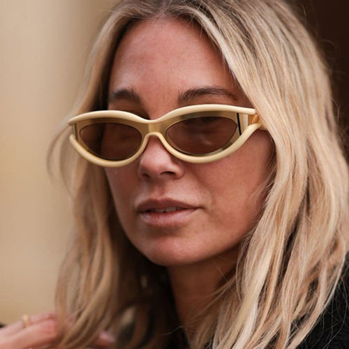 Damer Cat-Eye solbriller med beskyttende UV-beskyttelse og stilige rammer Luvikno