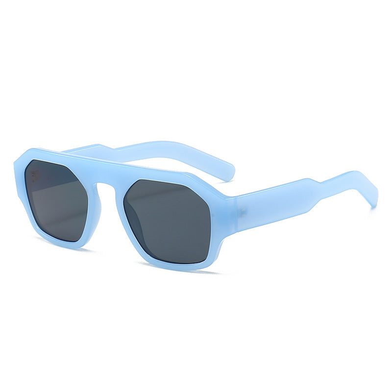 Dame motetrender solbrille i innovativ geometrisk design Luvikno