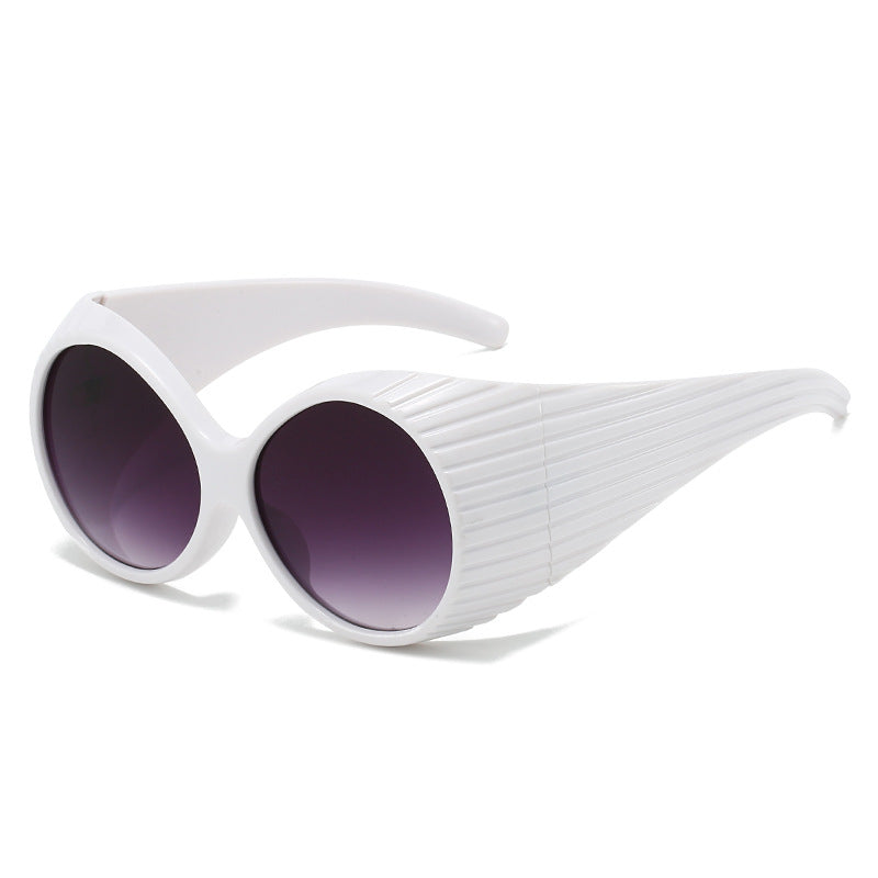 Dame Ekstravagant Solbrille med unikt bølgedesign Luvikno