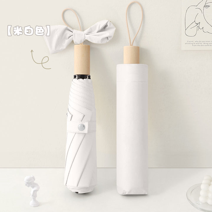 Dame elegant klappparaply med innovativ design Luvikno