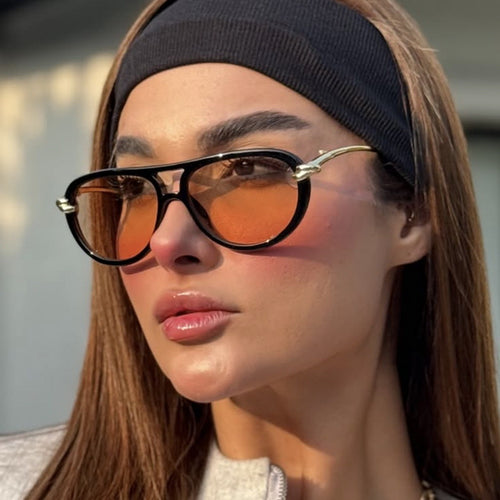 Dame Retro-solbrille med elegant ramme og polariserte linser Luvikno
