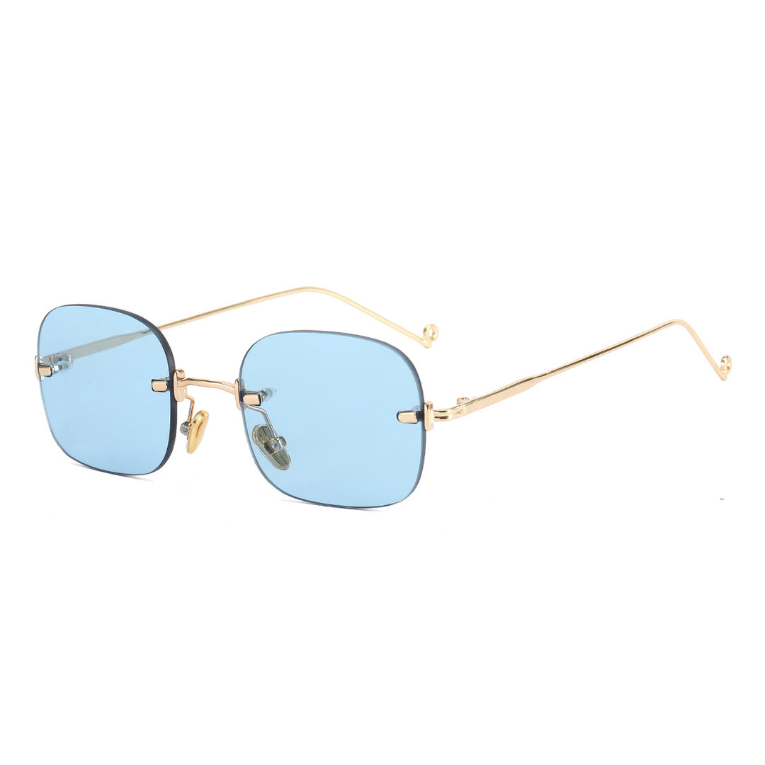 Damer Elegant kvadratisk solbrille med luksuriøs metallramme Luvikno