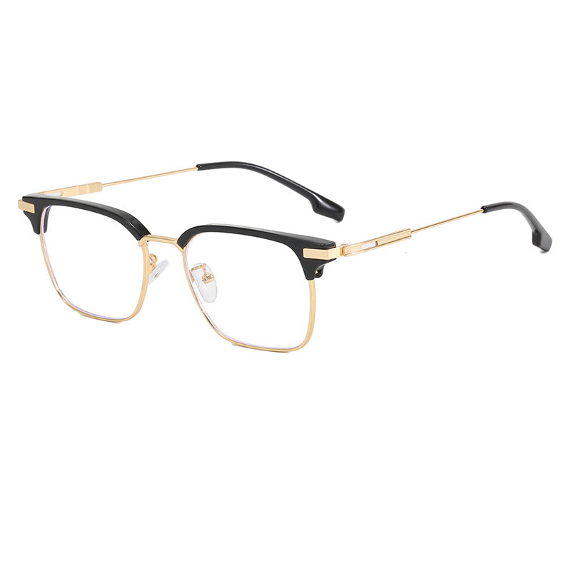 Dame kvadratisk solbrille med lett metallramme og brede stenger Luvikno