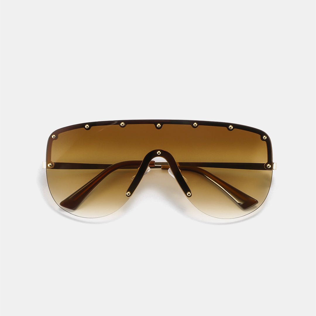Damer futuristisk oversized solbrille Luvikno