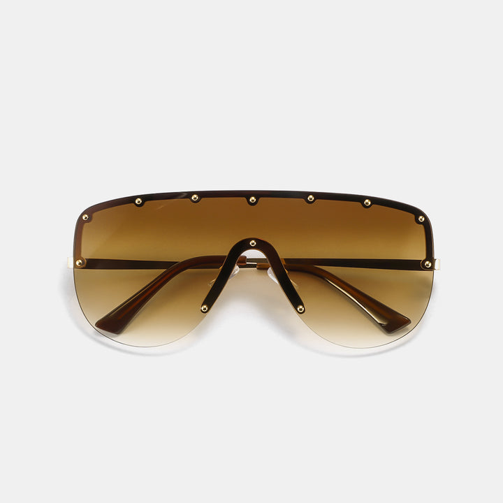 Damer futuristisk oversized solbrille Luvikno