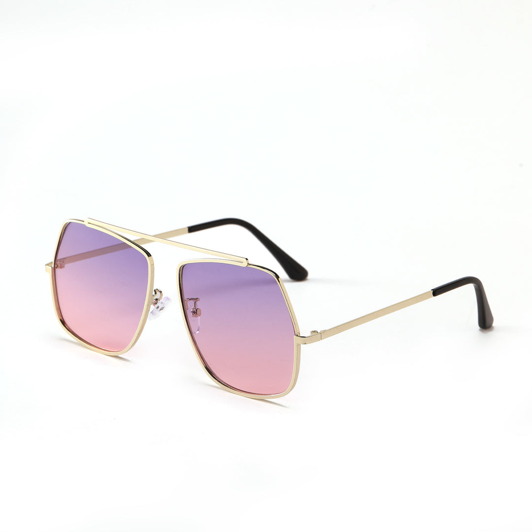 Dame polygonal solbrille med elegant, moderne ramme Luvikno