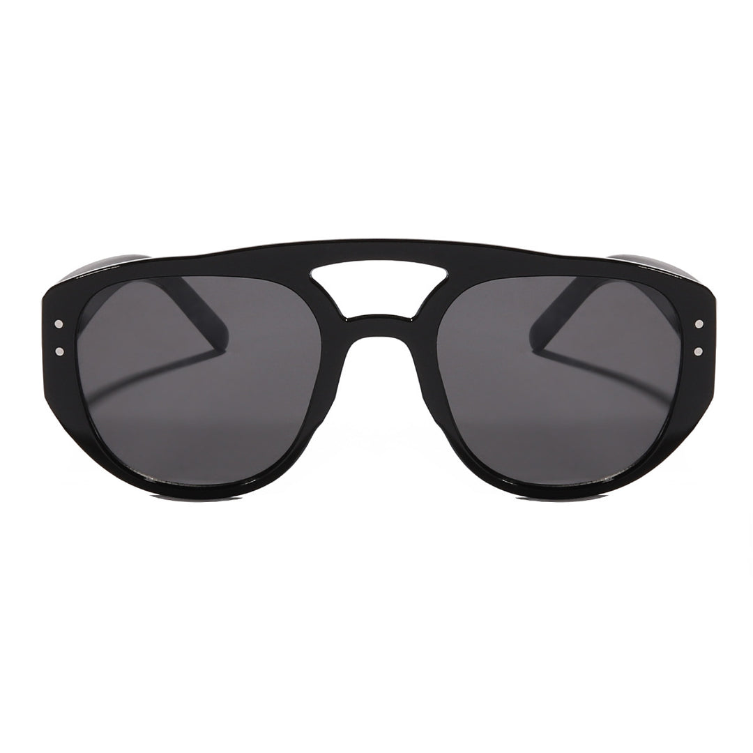 Dame oversized solbrille med moderne, strukturert ramme Luvikno