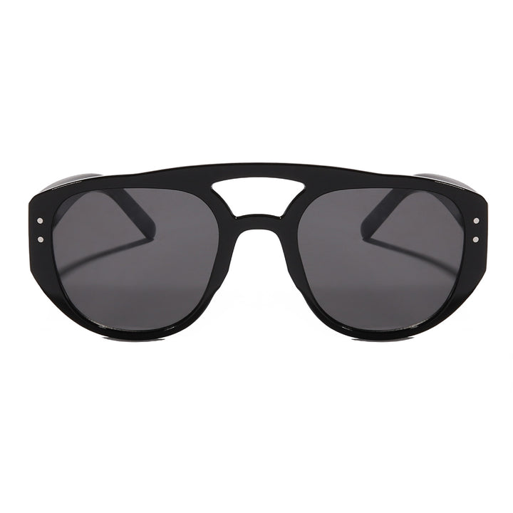 Dame oversized solbrille med moderne, strukturert ramme Luvikno