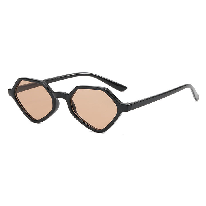 Dame Geometrisk Design-solbrille med speilte glass Luvikno