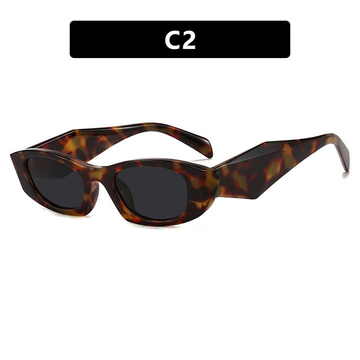Dame trendy Cat-Eye solbriller med unikt ramme og UV-beskyttelse Luvikno