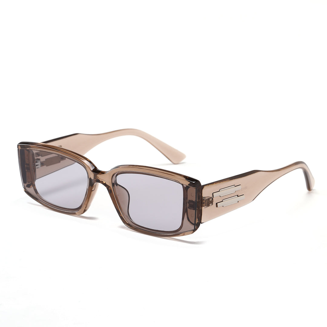 Damer elegant rektangulær solbrille med stilig acetatinnramming Luvikno