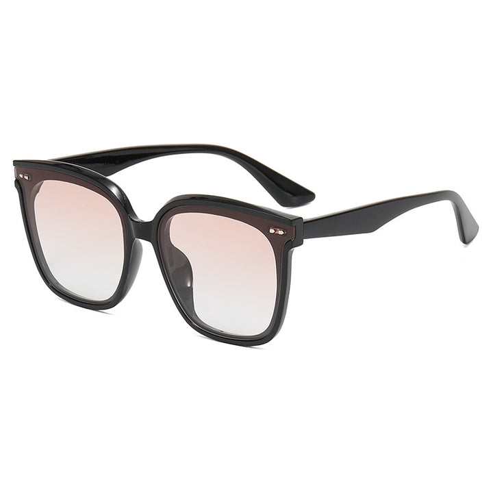 Dame kvadratisk solbrille med speilende fargekobling Luvikno