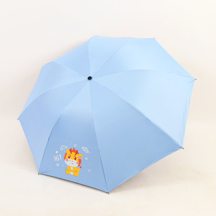 Kvinne Folding Paraply med Morsomt Dyre Design Luvikno