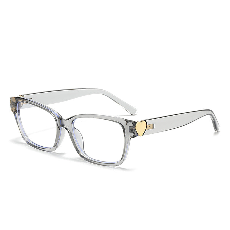 Dame moterik kvadratisk solbrille med hjerte-senter Luvikno