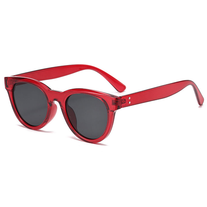 Dame Modiske Oversized-solbriller i en elegant, buet design Luvikno