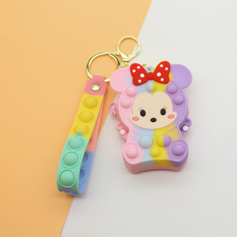 Dame Nøkkelring med Pop It Design Luvikno