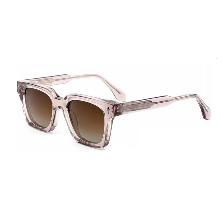 Dame klassisk kvadratisk solbrille med robust ramme og UV-beskyttelse Luvikno