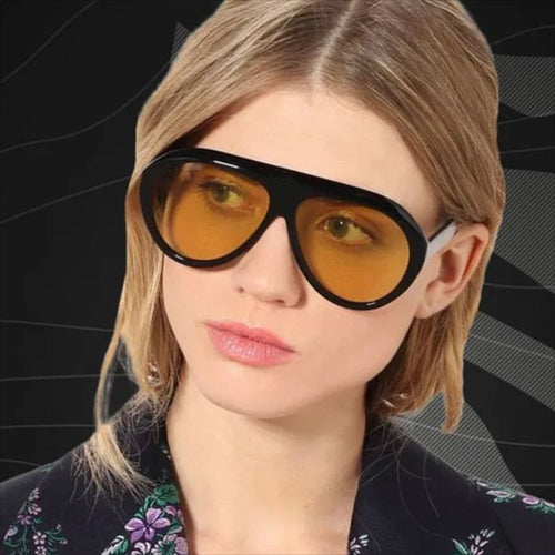 Dame solbrille med markant design og innovativ ramme Luvikno