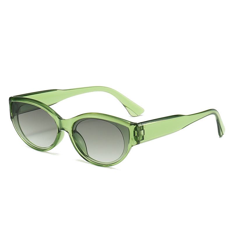 Dame Cat-Eye Solbriller med klart og moderne design Luvikno