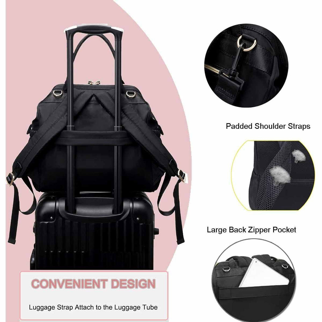 Kvinnes multifunksjonelle laptopveske med ergonomisk design Luvikno
