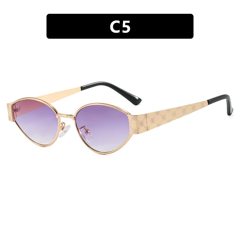 Dame Cat-Eye solbriller med elegant design og luksuriøse detaljer Luvikno