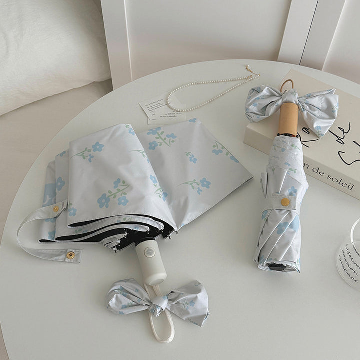Damer Faltende Paraply med stilfullt blomsterdesign Luvikno