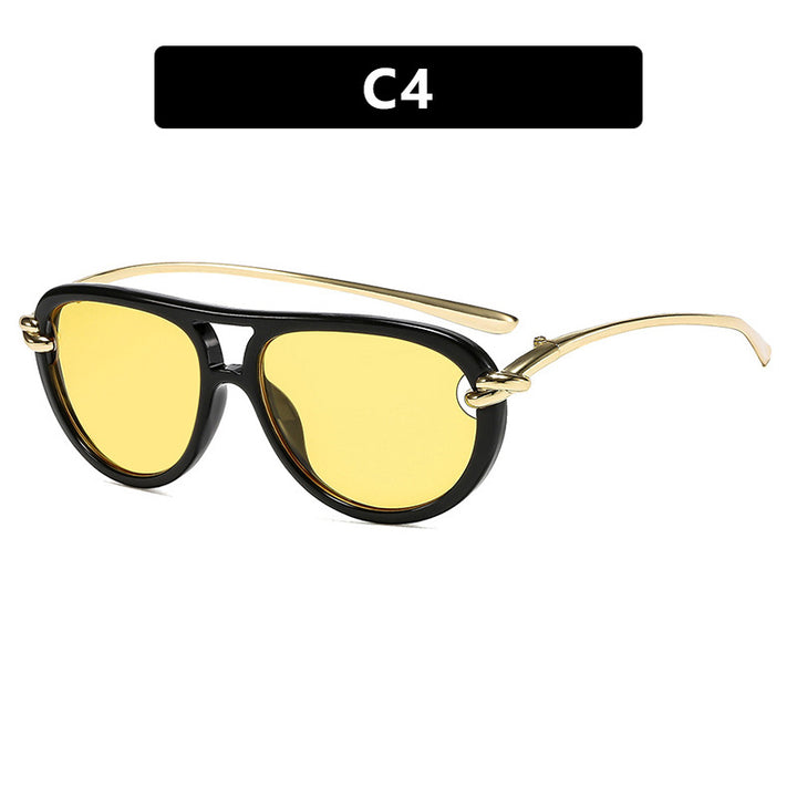 Dame Retro-solbrille med elegant ramme og polariserte linser Luvikno