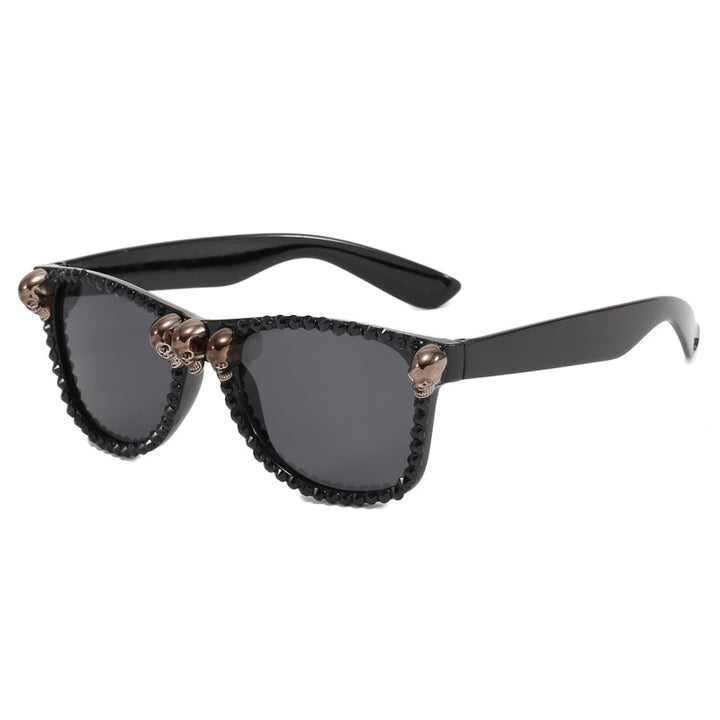 Dame ekstravagant solbrille med krystalldekorasjoner Luvikno