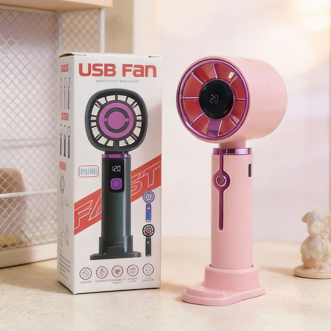 Dame bærbar mini-håndvifte med USB-ladefunksjon og ergonomisk design Luvikno