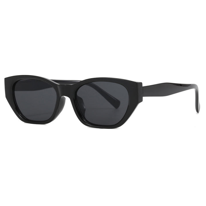 Dame Cat-Eye solbriller med transparent, geometrisk ramme Luvikno