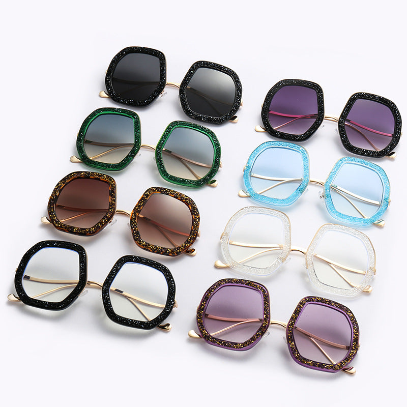 Damer ekstravagant solbrille med glitrende ramme Luvikno
