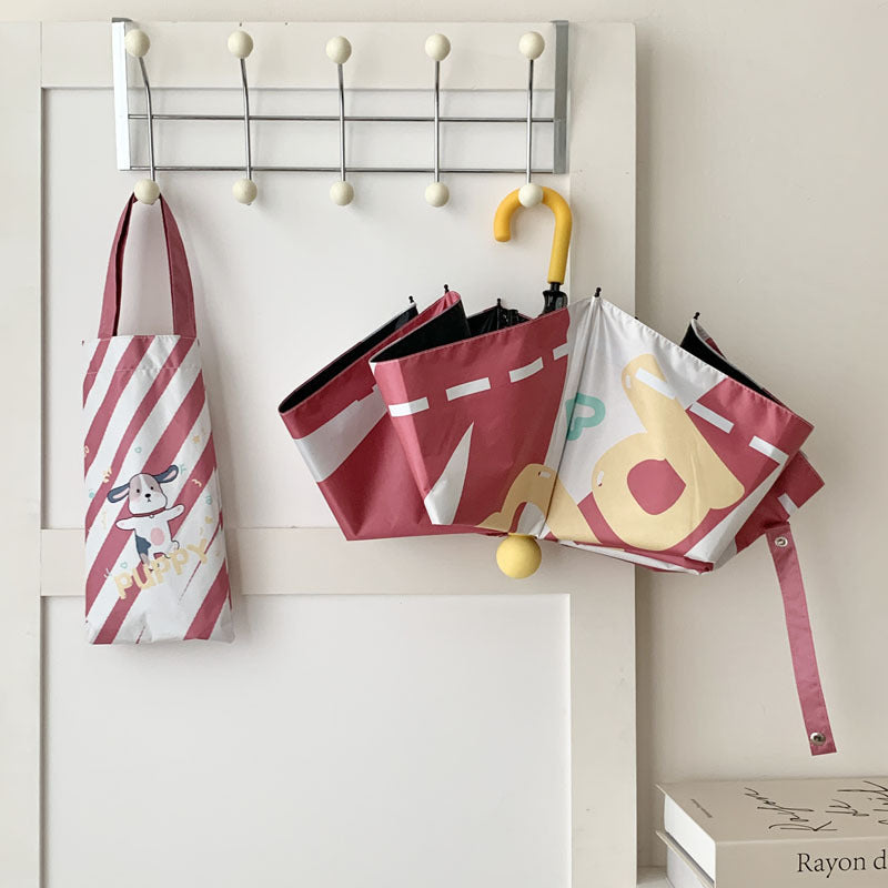 Dame kreativ folderegntrekk med leken dyremønster Luvikno