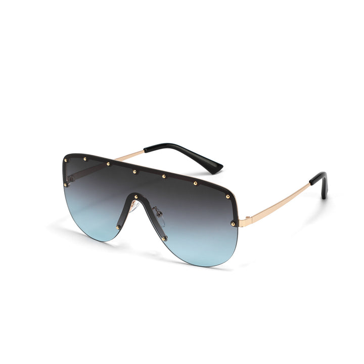 Damer futuristisk oversized solbrille Luvikno