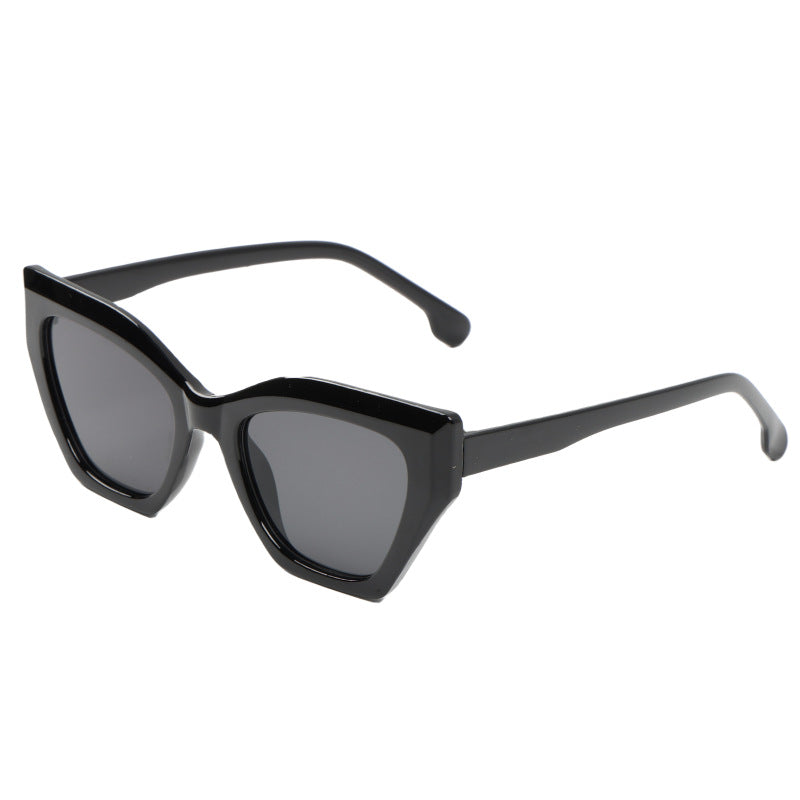 Dame Cat-Eye solbriller med originalt mønster Luvikno