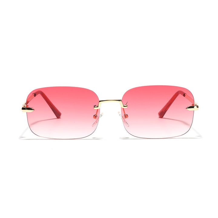 Dame Oversized solbriller med filigran metallramme Luvikno
