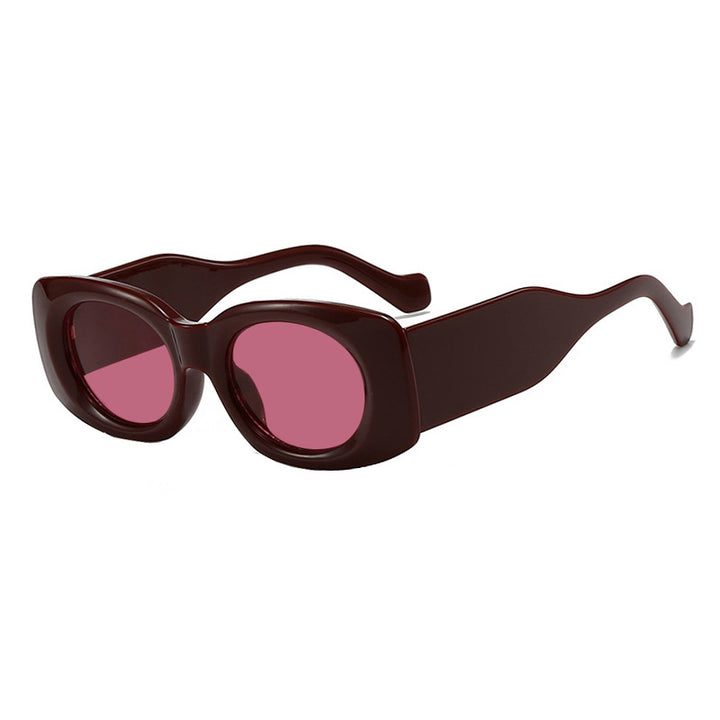 Dame futuristisk solbrille i elegant kvadratdesign Luvikno