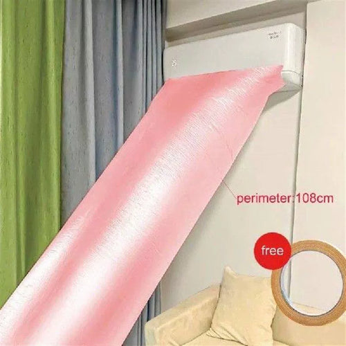 Unisex one size skrå luftutløpsbeskytter for veggmonterte split-enheter med limfuge og fleksibel plate Luvikno