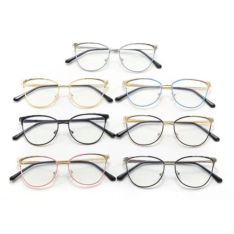 Dame Cat-Eye briller med fine metallakenter Luvikno