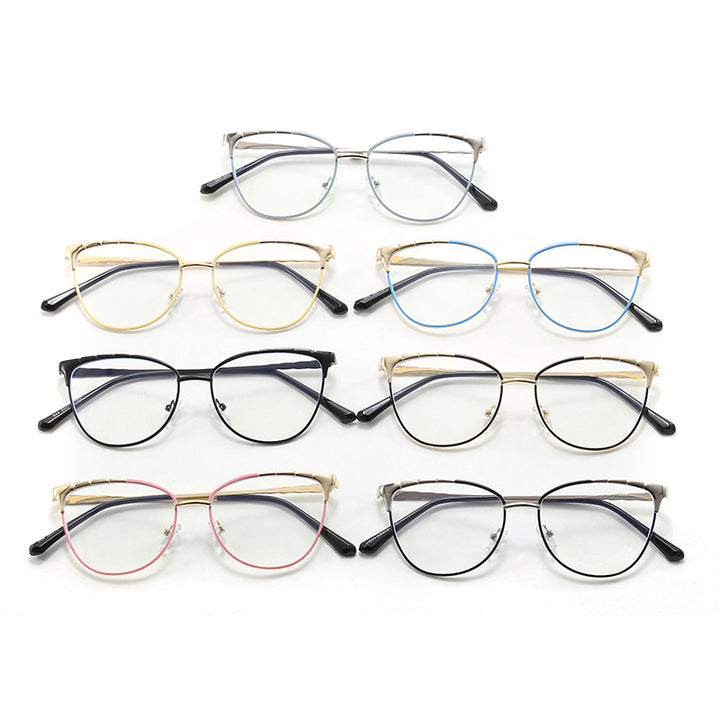 Dame Cat-Eye briller med fine metallakenter Luvikno