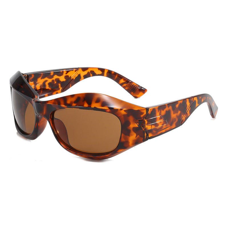 Dame Retro-solbriller i trendy skjolddesign Luvikno